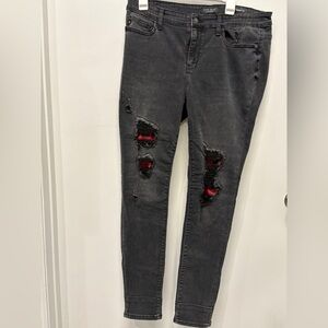 Judy Blue Charcoal Distressed Skinny Jeans